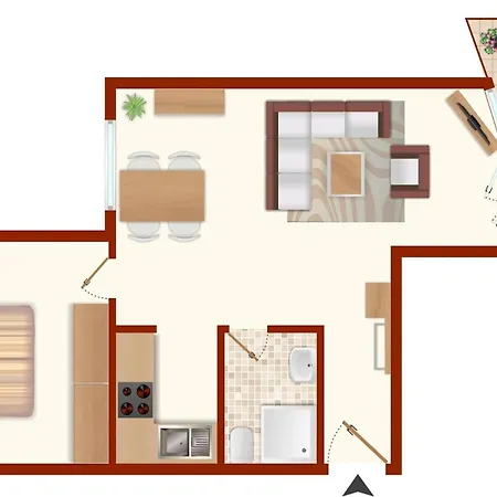 Haus Windjammer Cutty Sark Lägenhet Laboe